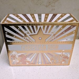 Dior White and Gold Cosmetic Bag